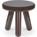 Joy Accent Table by Moe's Home Collection. Made from mdf with high, gloss lacquer, rubber wood legs, metal plates in a eclectic & global style.