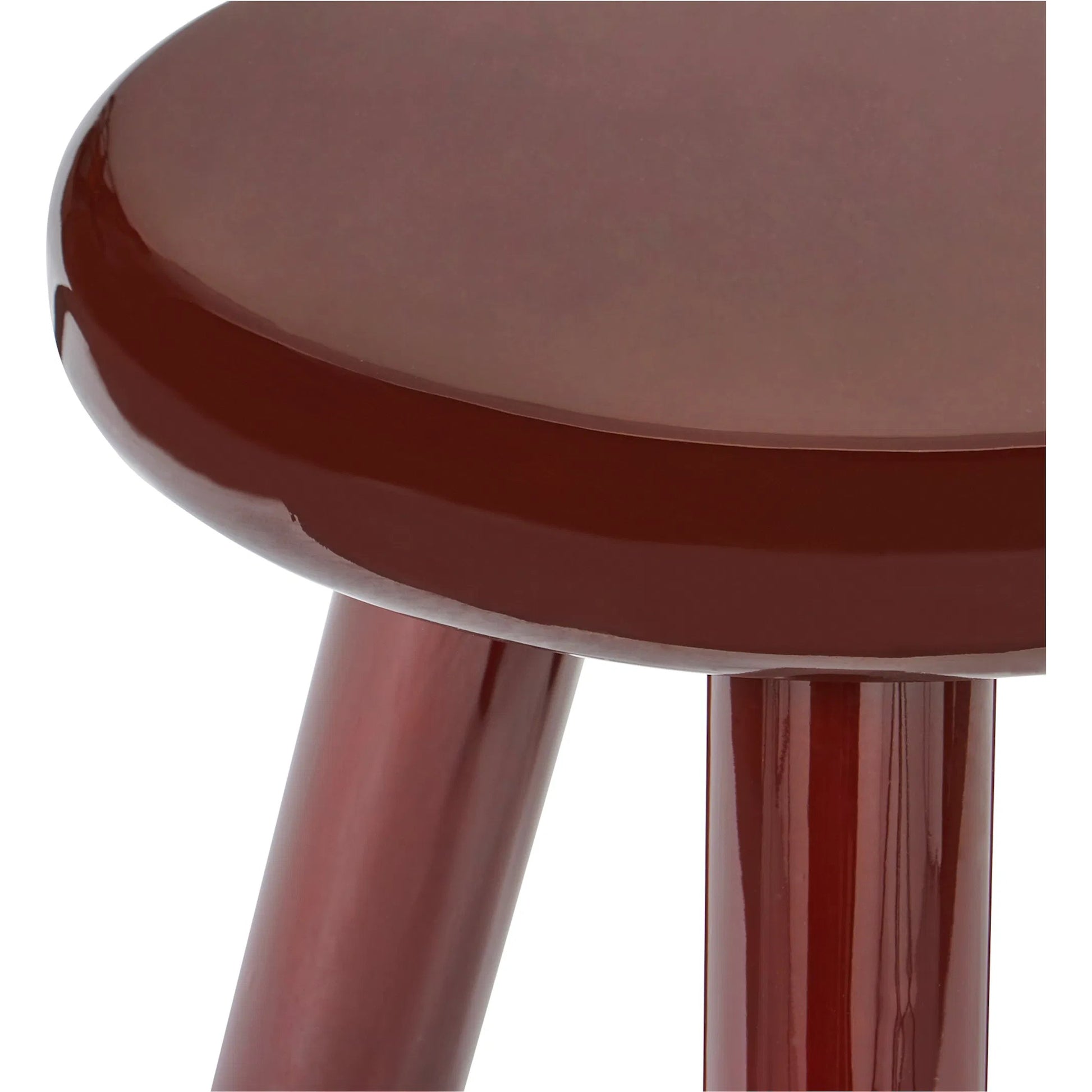 Joy Accent Table by Moe's Home Collection. Made from mdf with high, gloss lacquer, rubber wood legs, metal plates in a eclectic & global style.