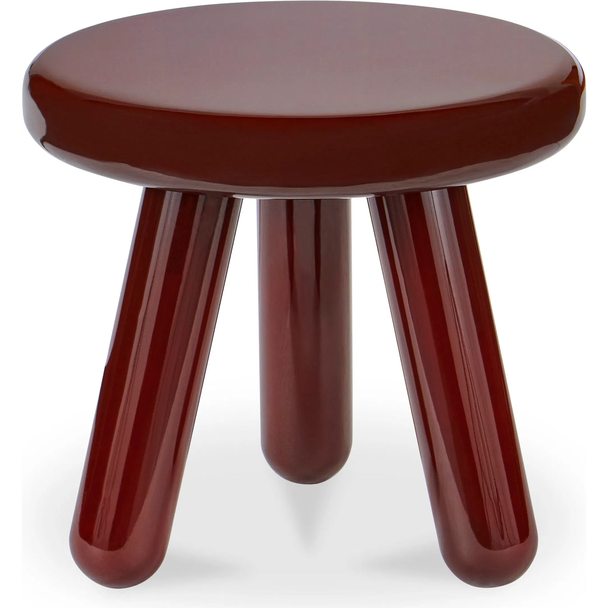 Joy Accent Table by Moe's Home Collection. Made from mdf with high, gloss lacquer, rubber wood legs, metal plates in a eclectic & global style.