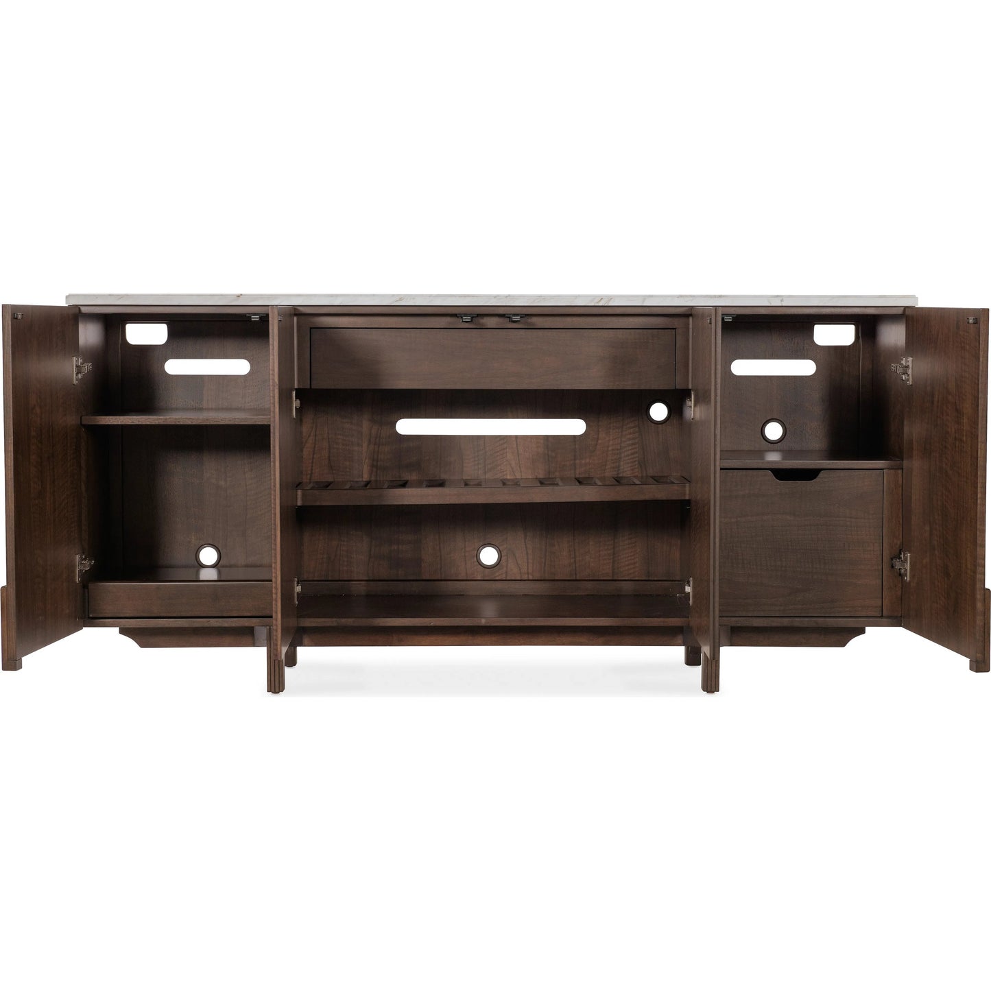 003 SI-2250699 | Additional Silo | Diplomat Diplomat Credenza by Hooker Furniture in dark wood and walnut. Made from unique in a traditional style.