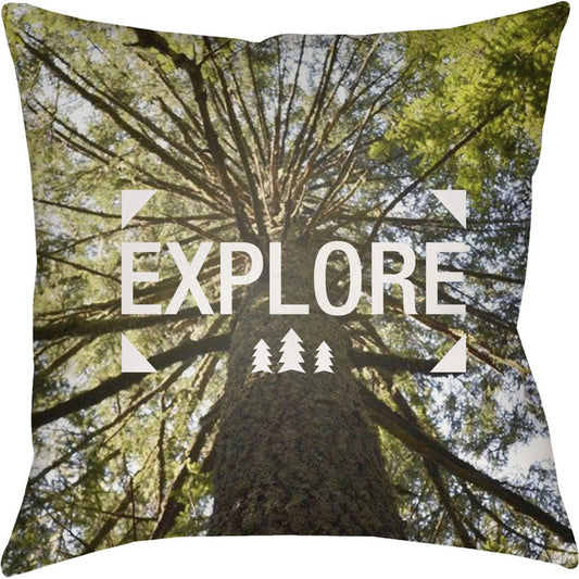 Explore Pillow - 8147 by Livabliss in green, gray, white, blue. Made from front: 100% polyester, back: 100% polyester in a modern style.