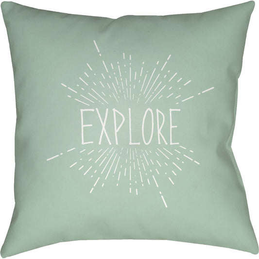 Explore II Pillow - 7502 by Livabliss. Made from front: 100% polyester, back: 100% polyester in a modern style.