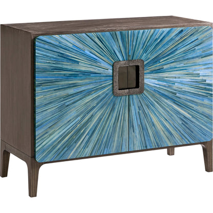 Sapphire Accent Chest by Jonathan Charles in azure blue straw. Made from main straw in a unique style.