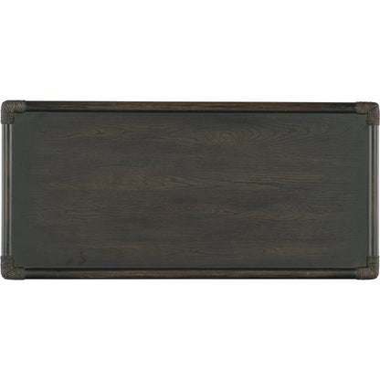 Retreat Pole Rattan Chest by Hooker Furniture. Made from bamboo, maple veneers with rope in a cottage & farmhouse style.