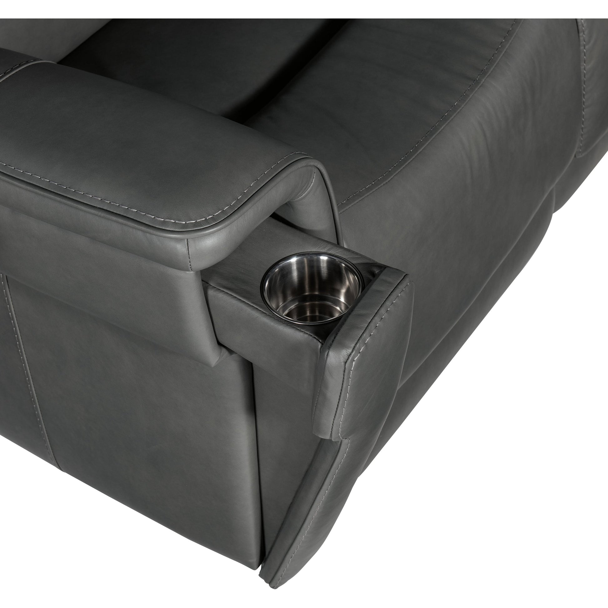 Lyra Zero Gravity Power Sofa by Hooker Furniture. Made from leather in a traditional style.