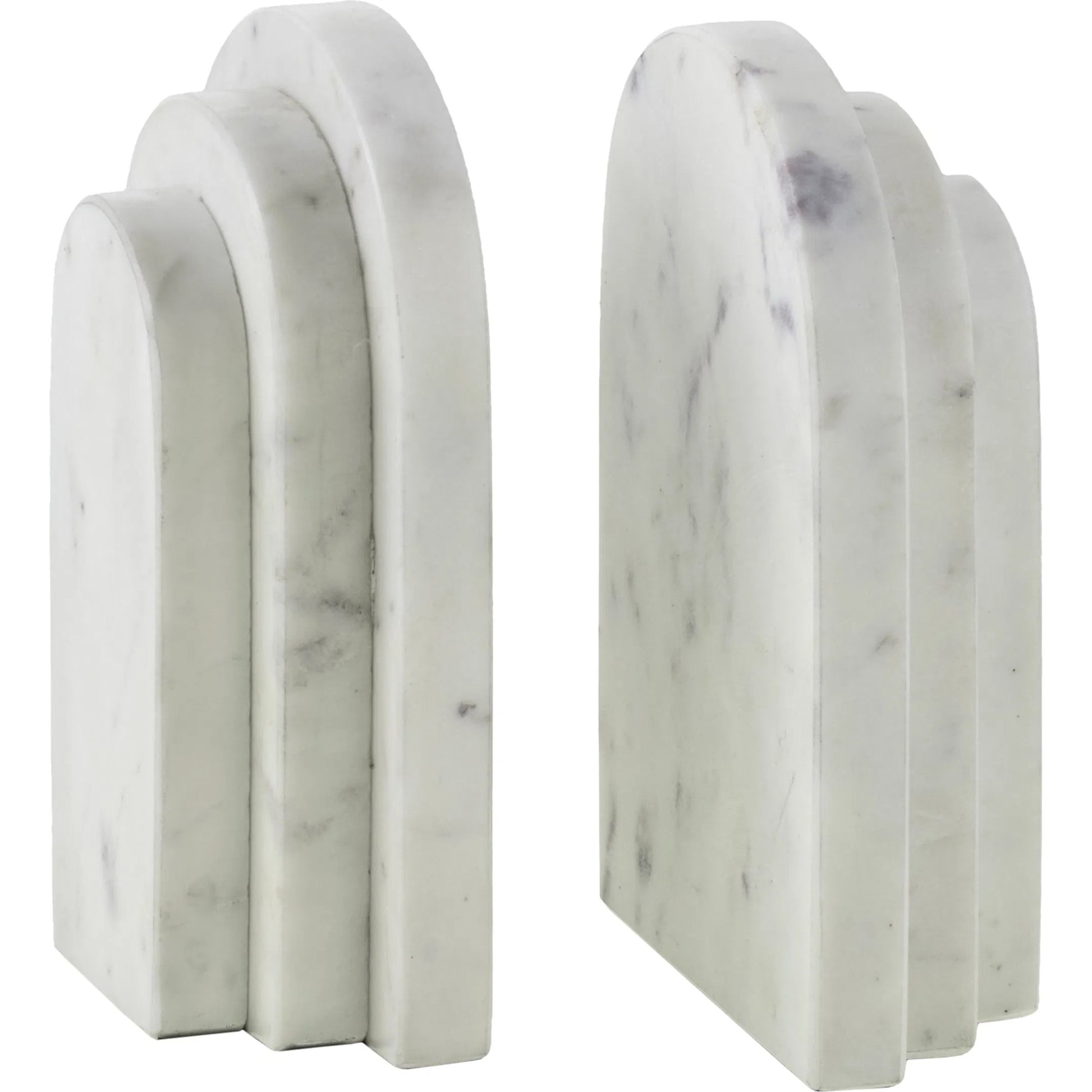 Aayena Bookends (Set of 2) by Livabliss in natural. Made from marble in a modern style.