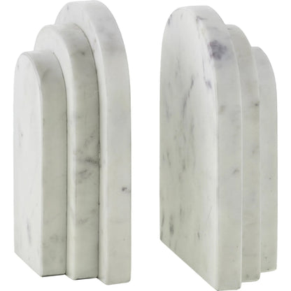 Aayena Bookends (Set of 2) by Livabliss in natural. Made from marble in a modern style.