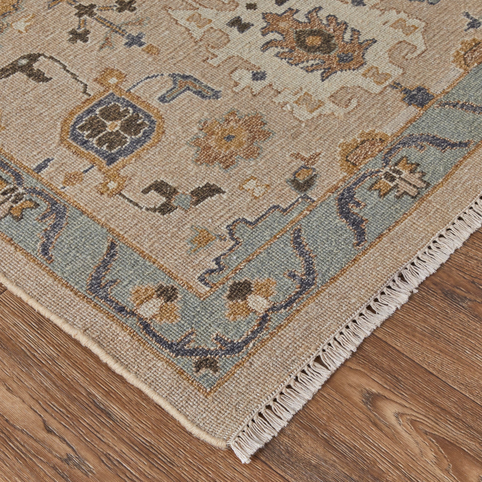 Corbitt Traditional Oriental Rug - 0613F by Feizy in tan, blue, gold. Made from unique in a unique style.