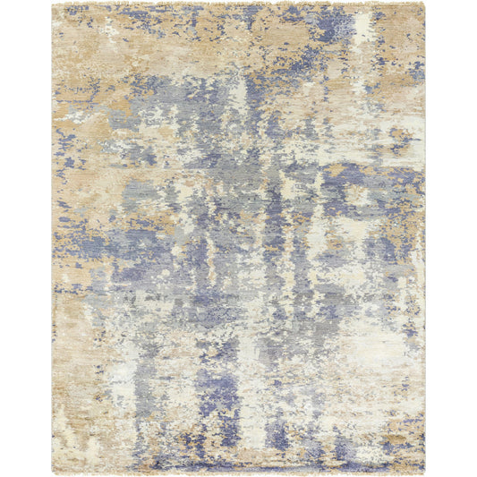 Emery Rug - 31433 by Surya in gray, oatmeal, charcoal, beige. Made from main: 100% silk in a unique style.