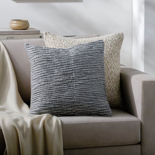 Elowyn Pillow - 486088 by Surya. Made from front: 100% polypropylene, back: 100% cotton in a modern style.
