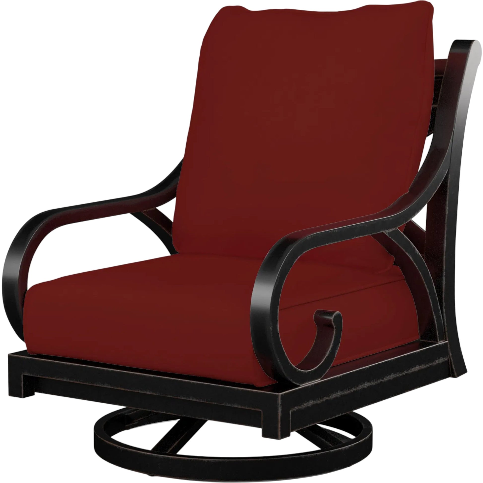 Monterey Outdoor Swivel Rocker by Sunset West in browns. Made from aluminum in a cottage & farmhouse style.