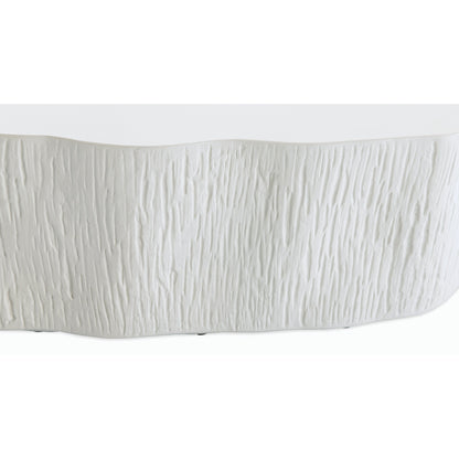 Tree Outdoor Trunk Coffee Table by Sunset West in bone. Made from gfr concrete in a modern style.