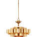 Grand Lotus Pendant/Semi-Flush Mount by Currey and Company. Made from wrought iron in a modern style.