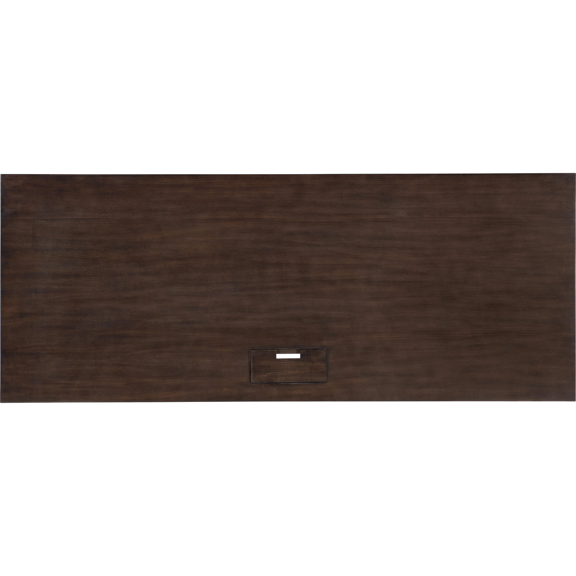 House Blend Writing Desk by Hooker Furniture in dark roast. Made from quartered ash veneers, metal in a unique style.