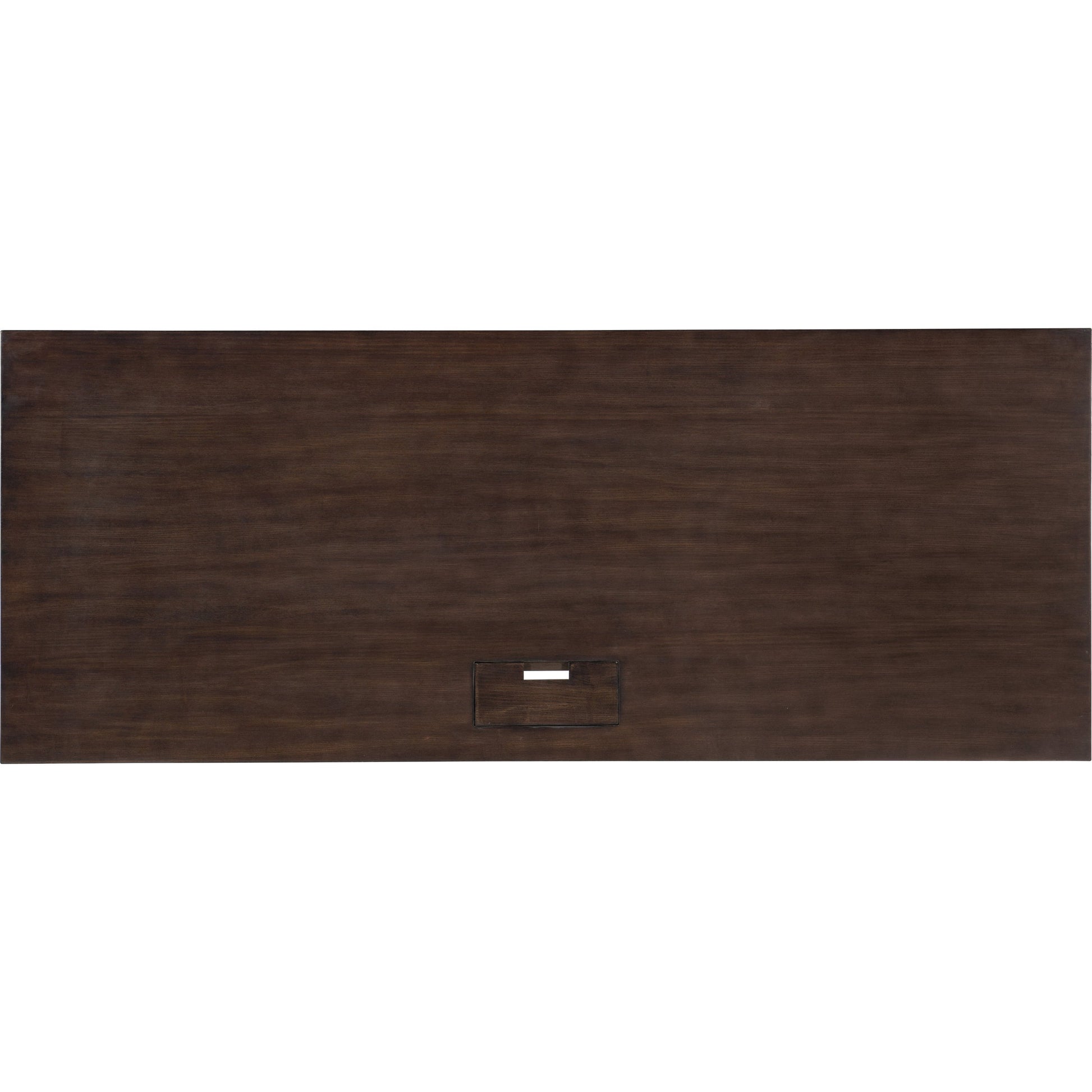 House Blend Writing Desk by Hooker Furniture in dark roast. Made from quartered ash veneers, metal in a unique style.