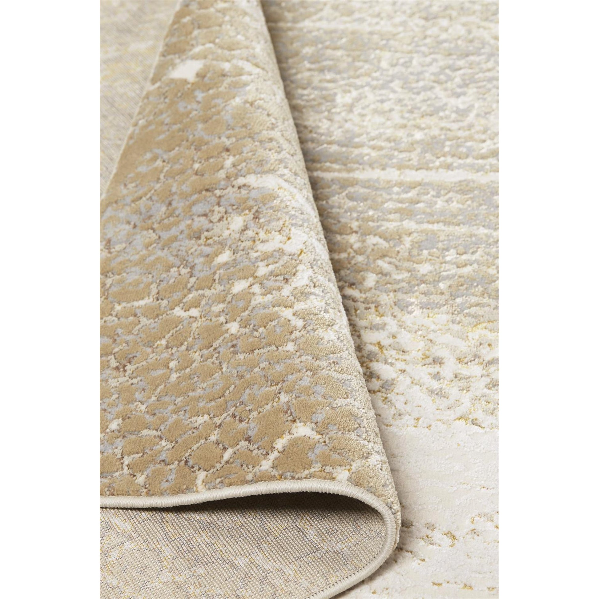 Aura Rug - 3739F by Feizy in ivory, gray, gold. Made from polyester, polypropylene in a unique style.