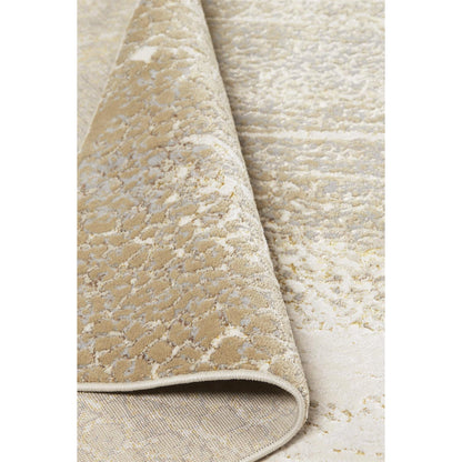 Aura Rug - 3739F by Feizy in ivory, gray, gold. Made from polyester, polypropylene in a unique style.