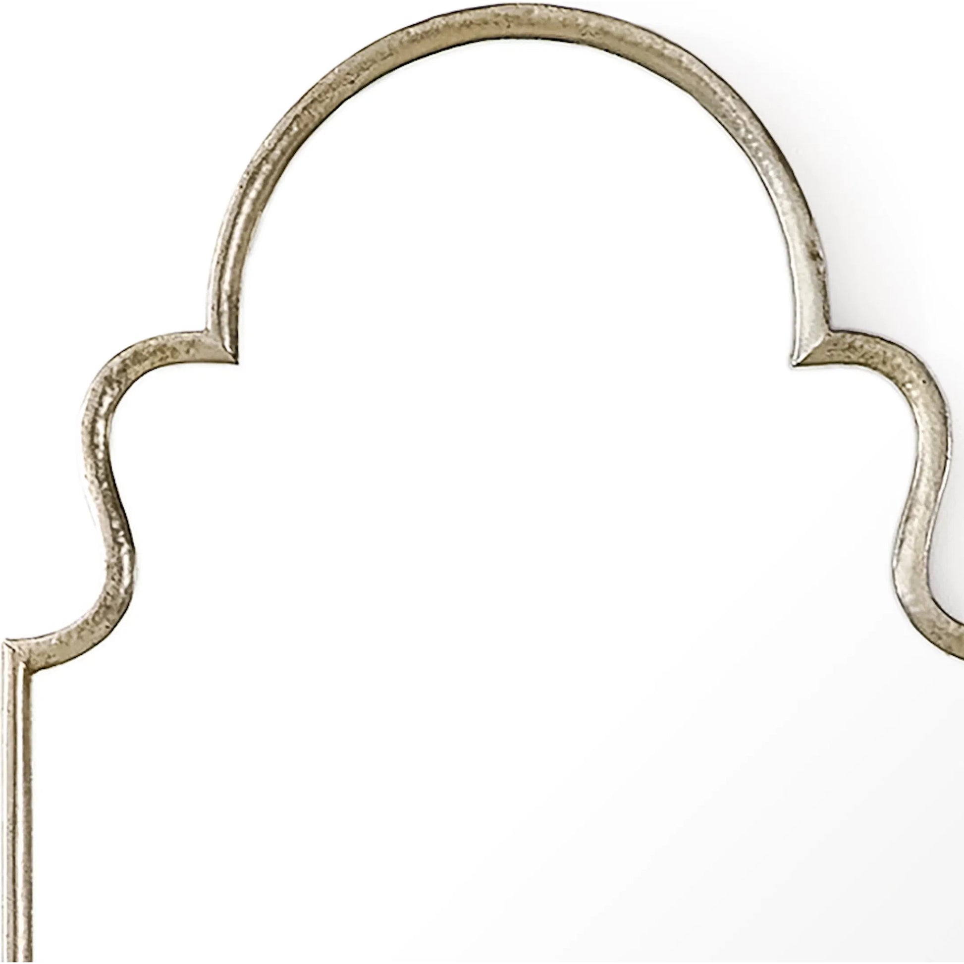 Juno Mirror by Zentique in distressed silver. Made from iron, mirror, mdf in a traditional style.
