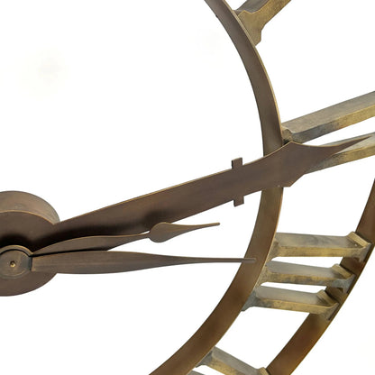Asher Iron Clock by Zentique in distressed gold. Made from iron in a traditional style.