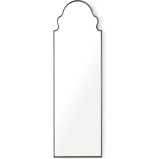 Phillipa Mirror by Zentique in distressed black. Made from iron in a unique style.