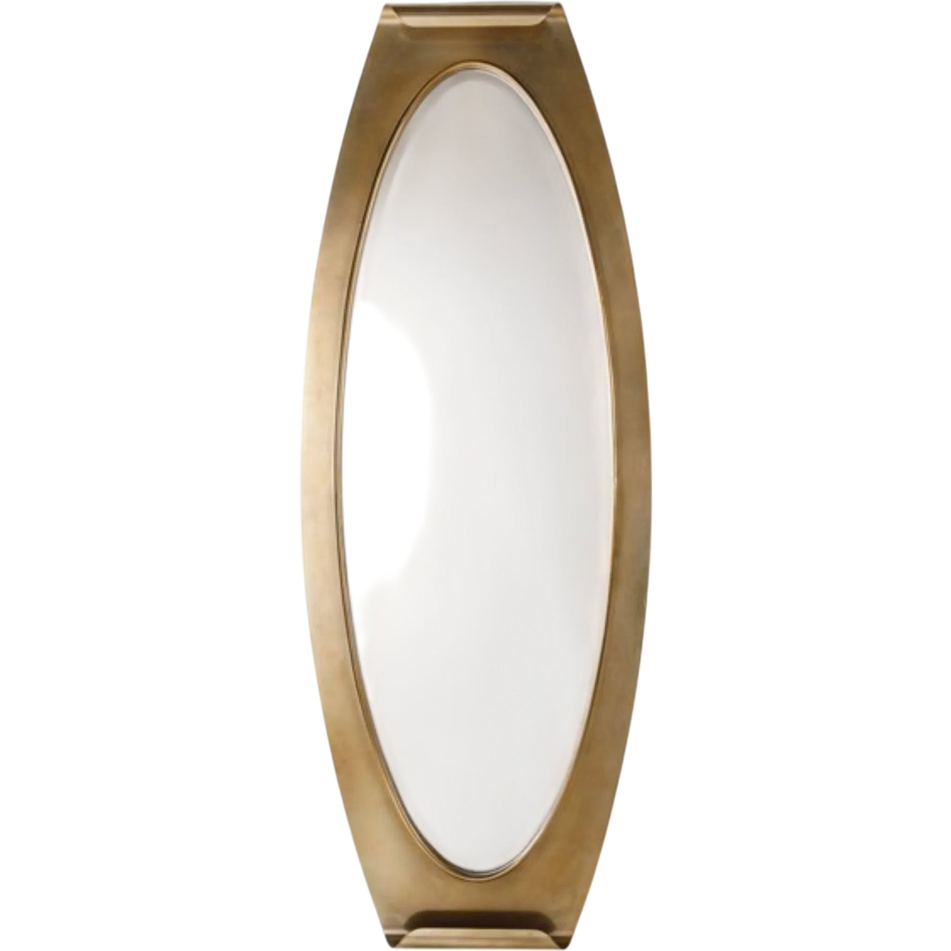 Aurelia Grand Oval Metal Beveled Mirror by Zentique in distressed gold and distressed gold. Made from iron, mirror, mdf in a unique style.