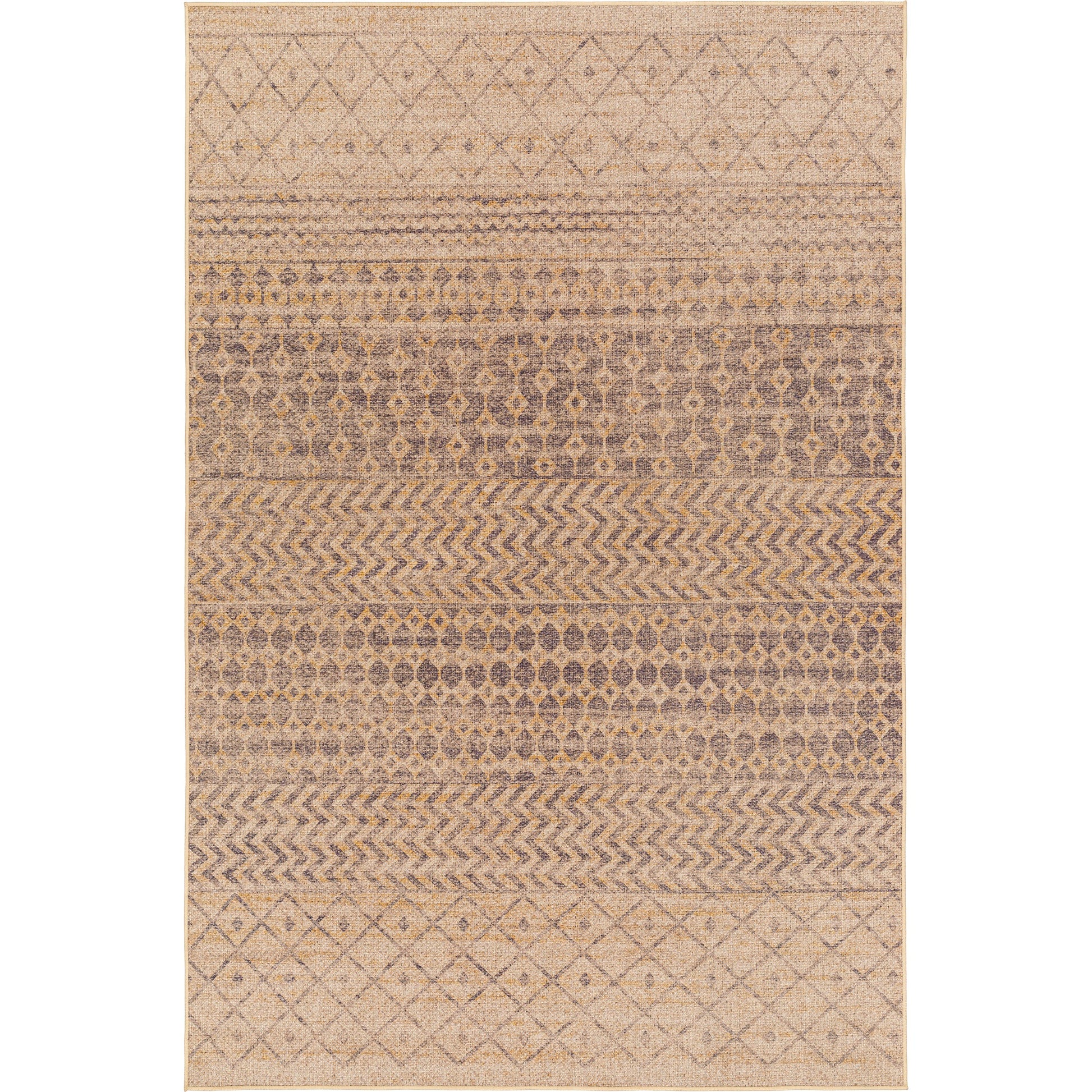 Ez Jute EZT-2300 Rug by Livabliss in light brown, black, beige. Made from main: 100% recycled material in a unique style.