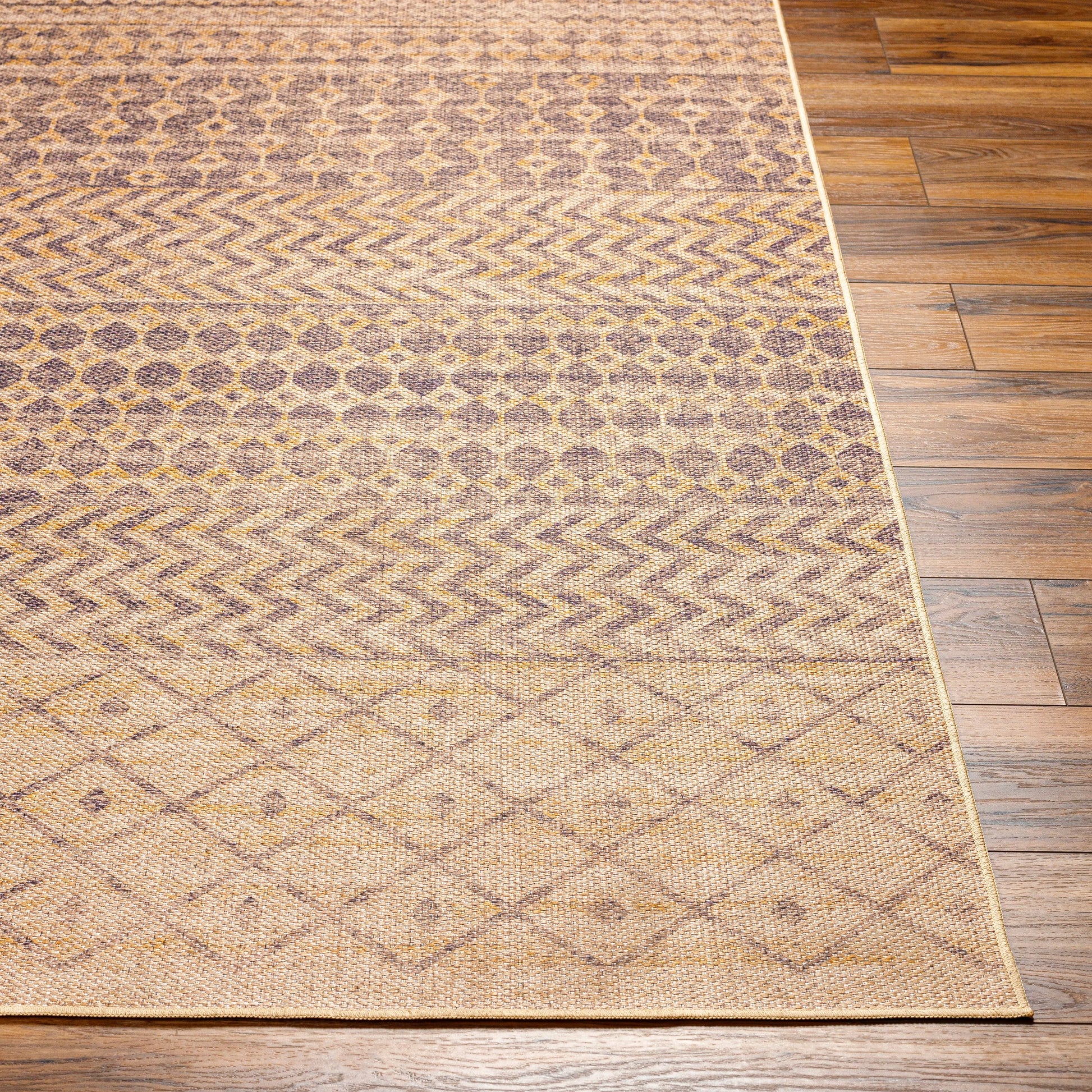 Ez Jute EZT-2300 Rug by Livabliss in light brown, black, beige. Made from main: 100% recycled material in a unique style.