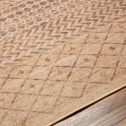 Ez Jute EZT-2300 Rug by Livabliss in light brown, black, beige. Made from main: 100% recycled material in a unique style.