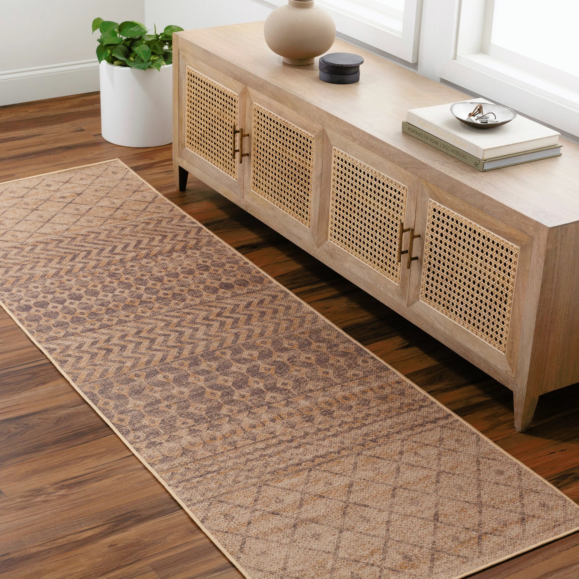 Ez Jute EZT-2300 Rug by Livabliss in light brown, black, beige. Made from main: 100% recycled material in a unique style.