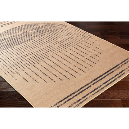 Ez Jute EZT-2301 Rug by Livabliss in light brown, black, beige. Made from main: 100% recycled material in a unique style.
