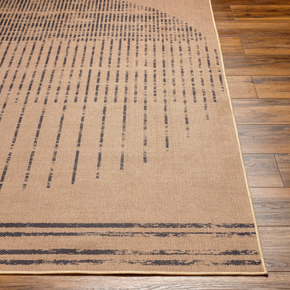 Ez Jute EZT-2301 Rug by Livabliss in light brown, black, beige. Made from main: 100% recycled material in a unique style.