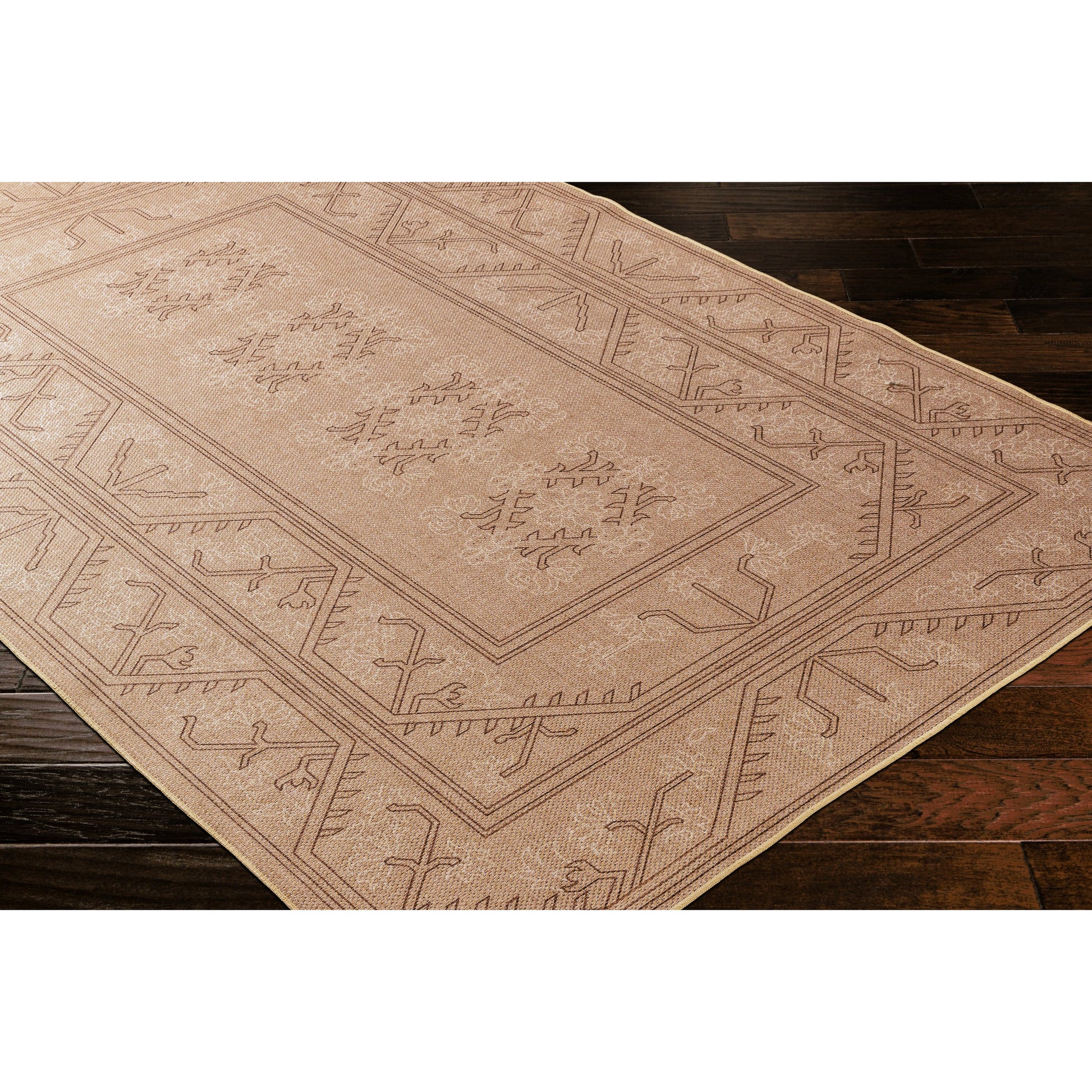 Ez Jute EZT-2304 Rug by Livabliss in light brown, black, beige. Made from main: 100% recycled material in a unique style.