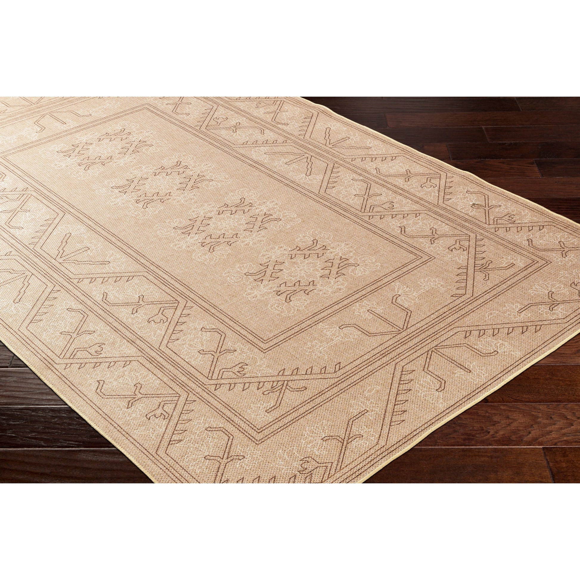 Ez Jute EZT-2304 Rug by Livabliss in light brown, black, beige. Made from main: 100% recycled material in a unique style.