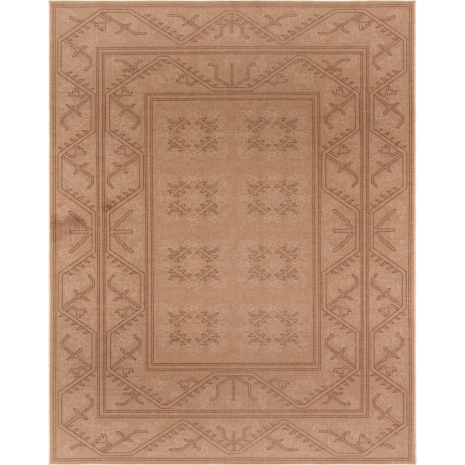 Ez Jute EZT-2304 Rug by Livabliss in light brown, black, beige. Made from main: 100% recycled material in a unique style.