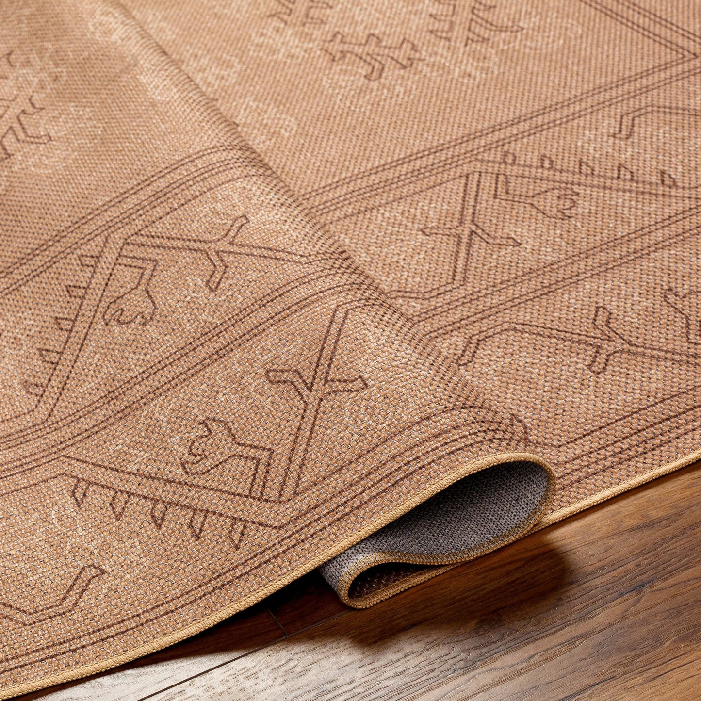 005 SI-1948034,SI-1948035,SI-1948036,SI-1948037,SI-1948038,SI-1948039,SI-1948040 | Closeup | Ez Jute EZT-2304 Rug by Livabliss in light brown, black, beige. Made from main: 100% recycled material in a unique style.