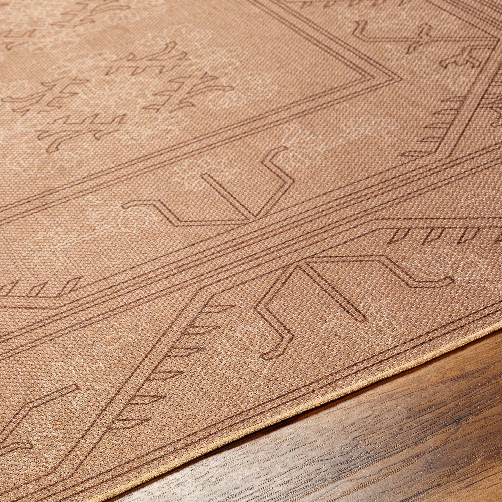 Ez Jute EZT-2304 Rug by Livabliss in light brown, black, beige. Made from main: 100% recycled material in a unique style.