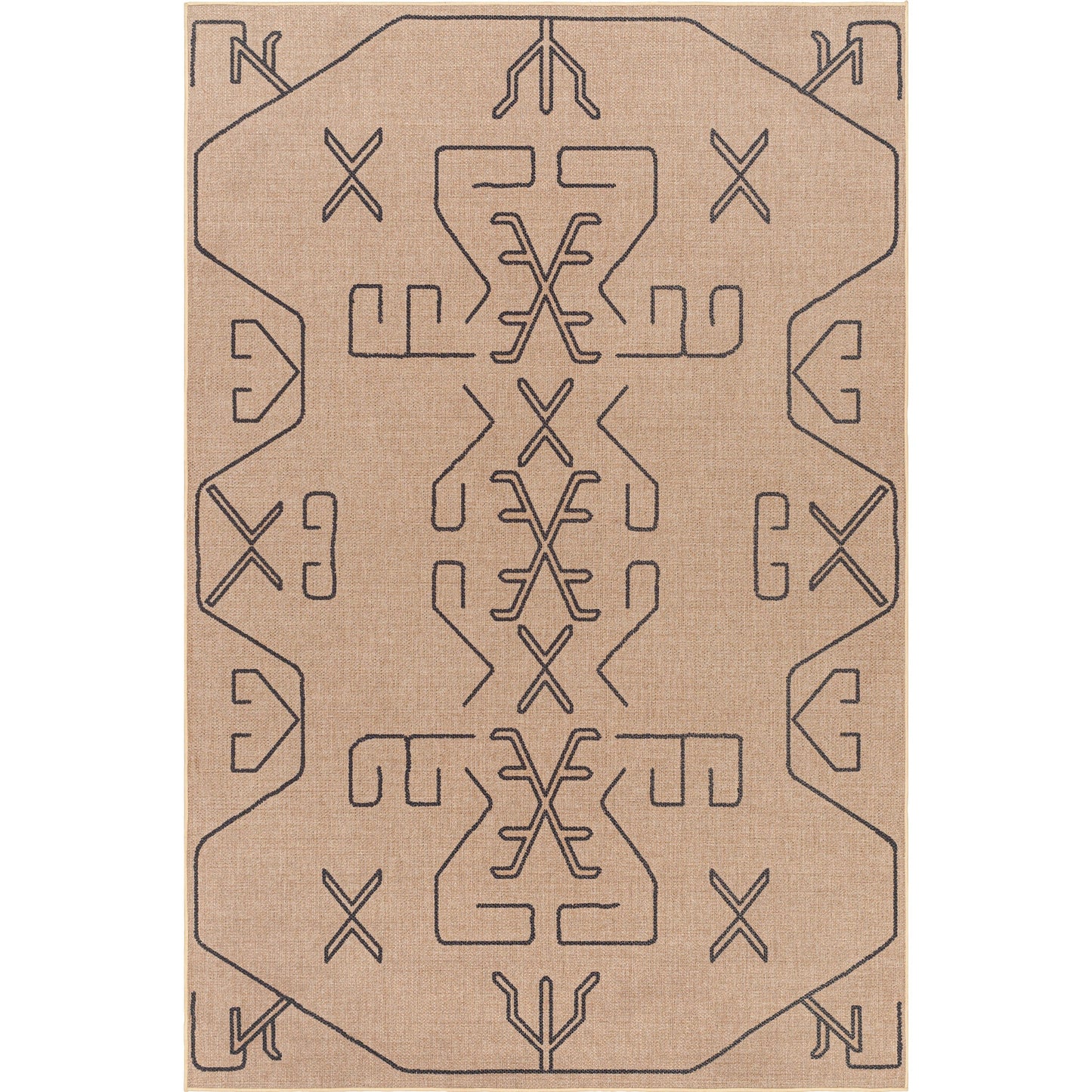 000 SI-1948051,SI-1948056 | Primary Silo | Ez Jute EZT-2306 Rug by Livabliss in light brown, black, beige. Made from main: 100% recycled material in a unique style.