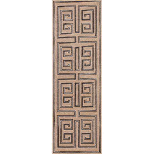 Ez Jute Rug - 32827 by Livabliss in light brown, black, beige. Made from main: 100% recycled material in a unique style.
