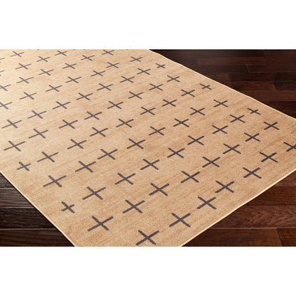 Ez Jute Rug - 32828 by Livabliss in light brown, black, beige. Made from main: 100% recycled material in a unique style.