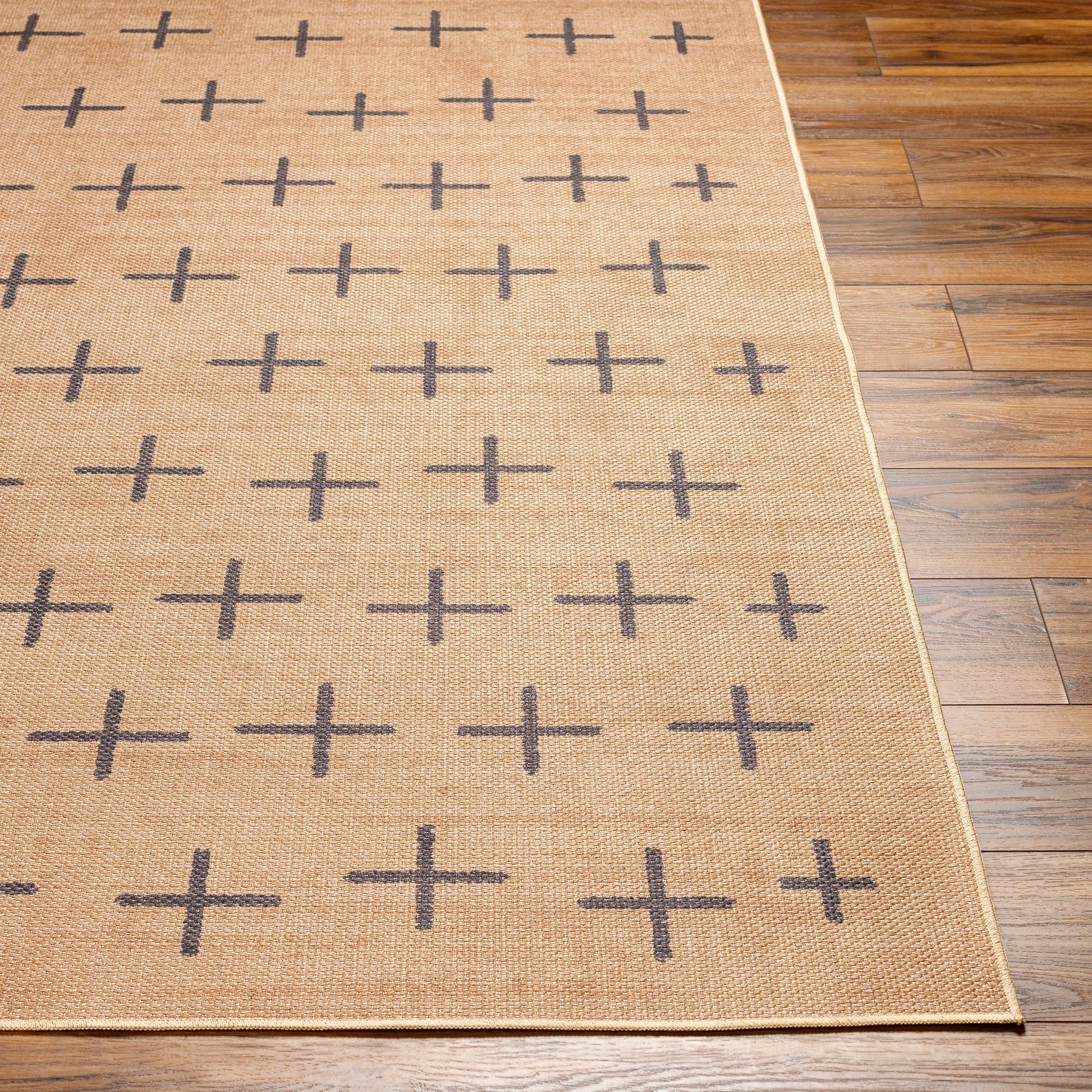 Ez Jute Rug - 32828 by Livabliss in light brown, black, beige. Made from main: 100% recycled material in a unique style.