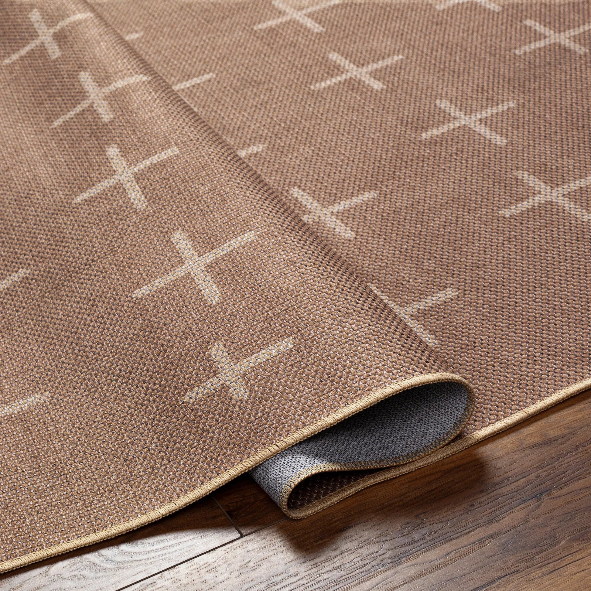 Ez Jute Rug - 32828 by Livabliss in light brown, black, beige. Made from main: 100% recycled material in a unique style.