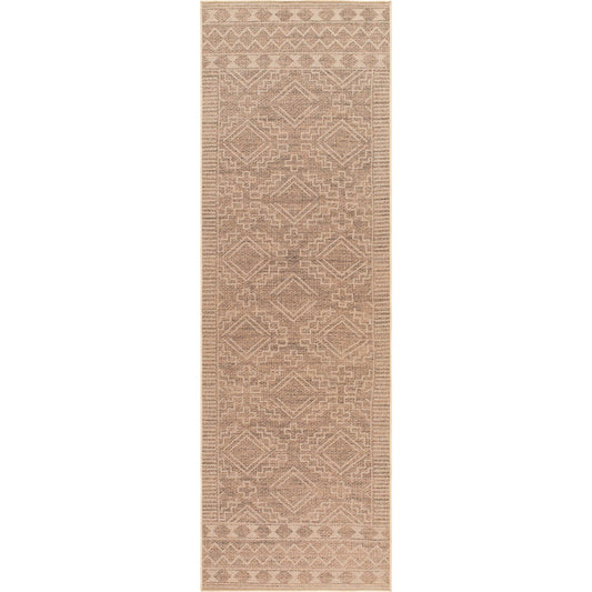Ez Jute Rug1111 by Livabliss in light brown, black, beige. Made from main: 100% recycled material in a traditional style.
