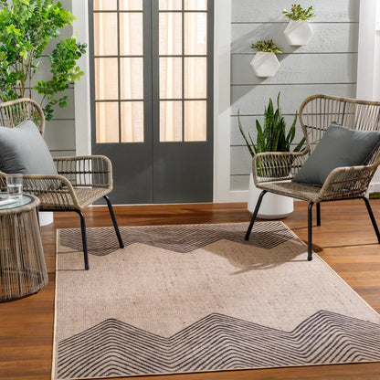 Ez Jute EZT-2314 Rug by Livabliss in light brown, black, beige. Made from main: 100% recycled material in a unique style.