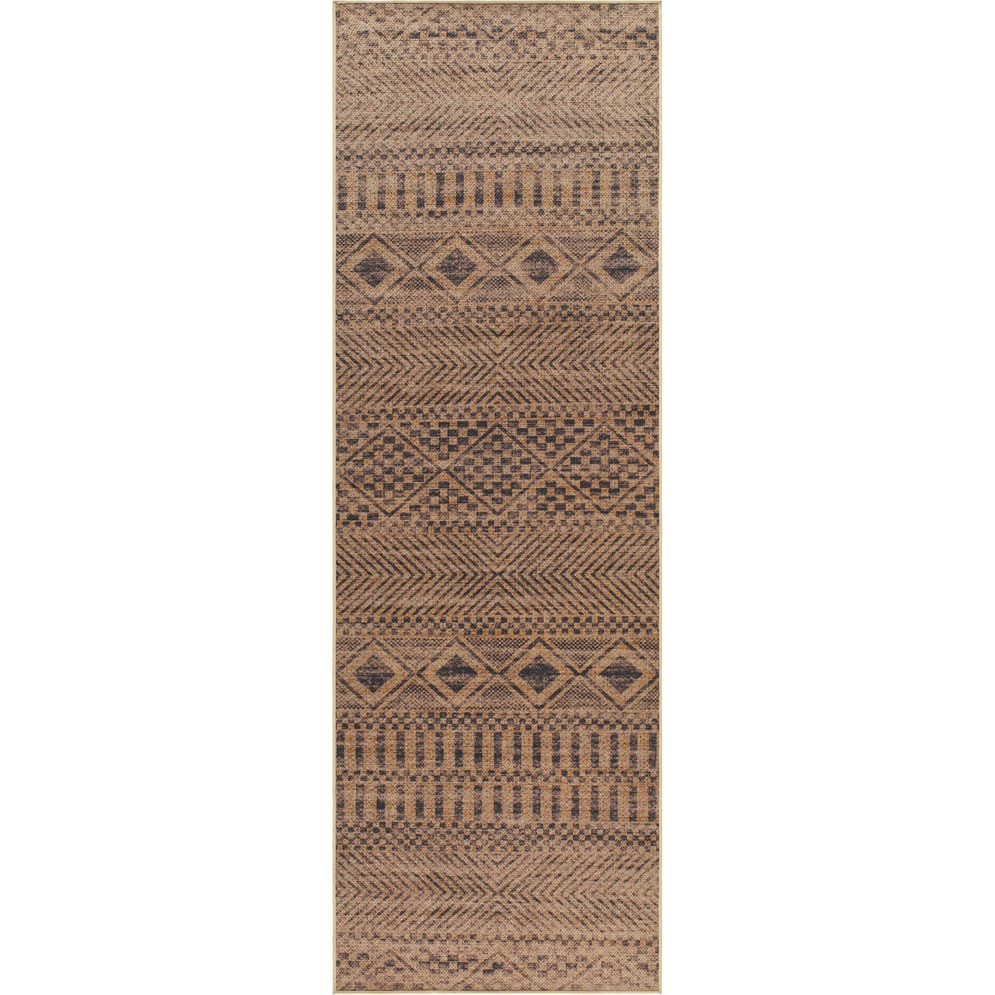 Ez Jute Rug - 32832 by Livabliss in light brown, black, beige. Made from main: 100% recycled material in a unique style.