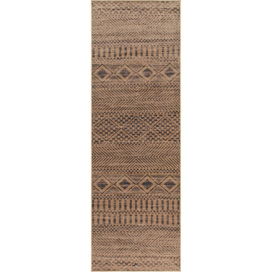 Ez Jute Rug - 32832 by Livabliss in light brown, black, beige. Made from main: 100% recycled material in a unique style.