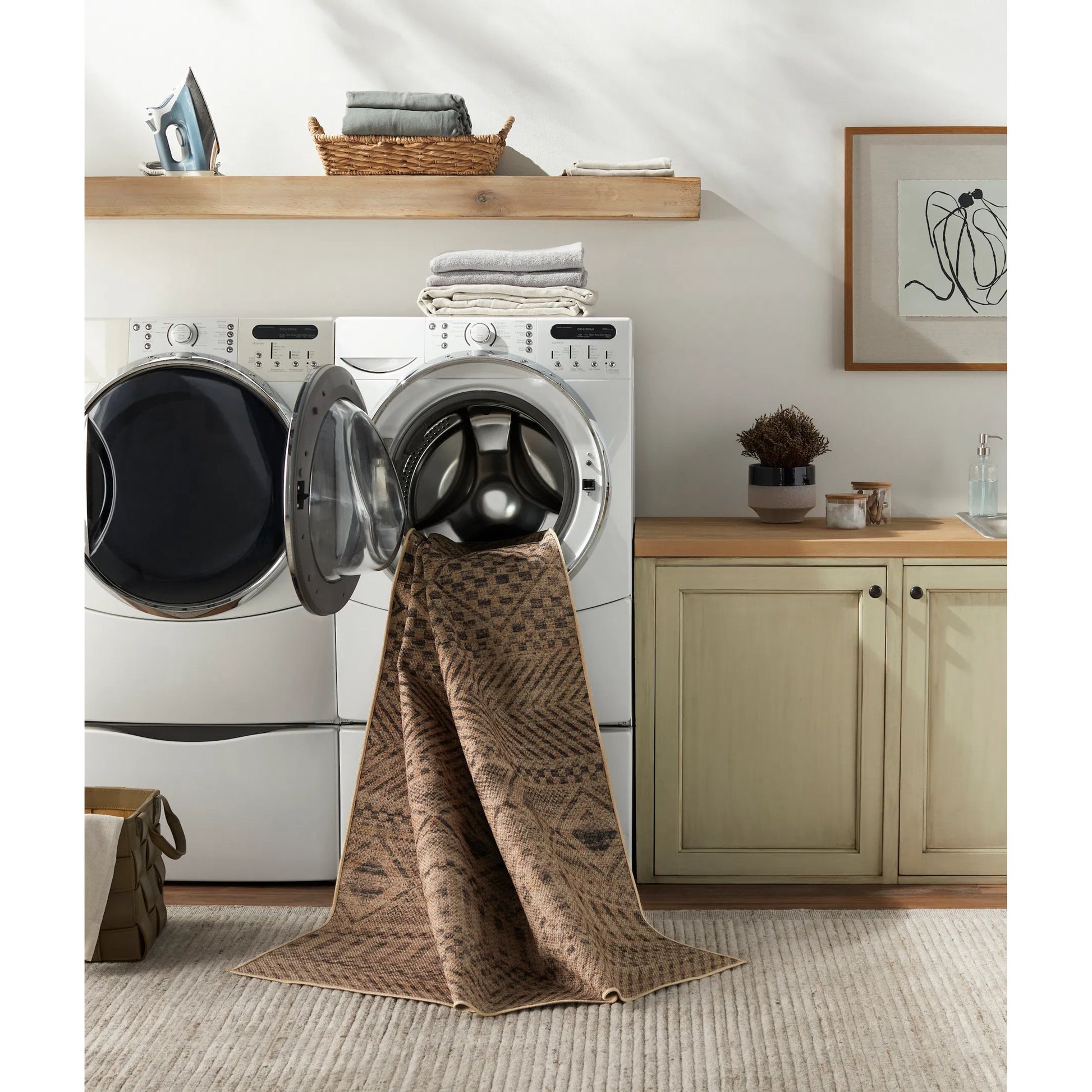 Ez Jute Rug - 32832 by Livabliss in light brown, black, beige. Made from main: 100% recycled material in a unique style.