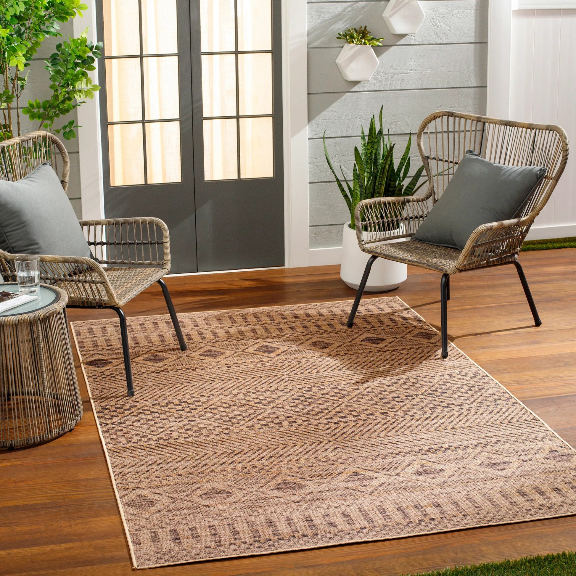 Ez Jute Rug - 32832 by Livabliss in light brown, black, beige. Made from main: 100% recycled material in a unique style.