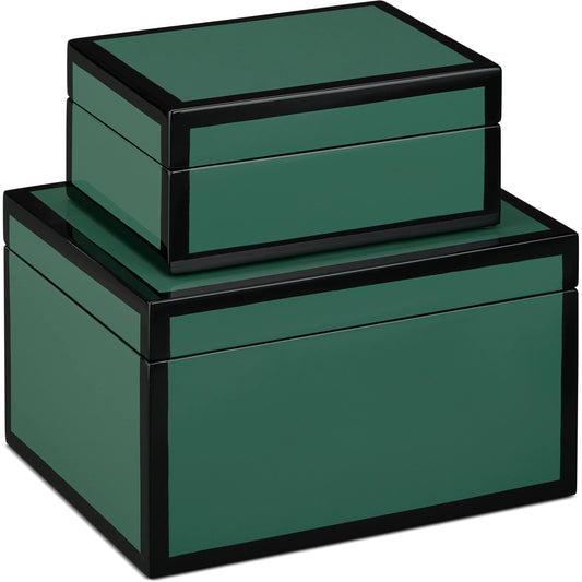 Lacquer Box Set by Currey and Company. Made from engineered wood in a modern style.