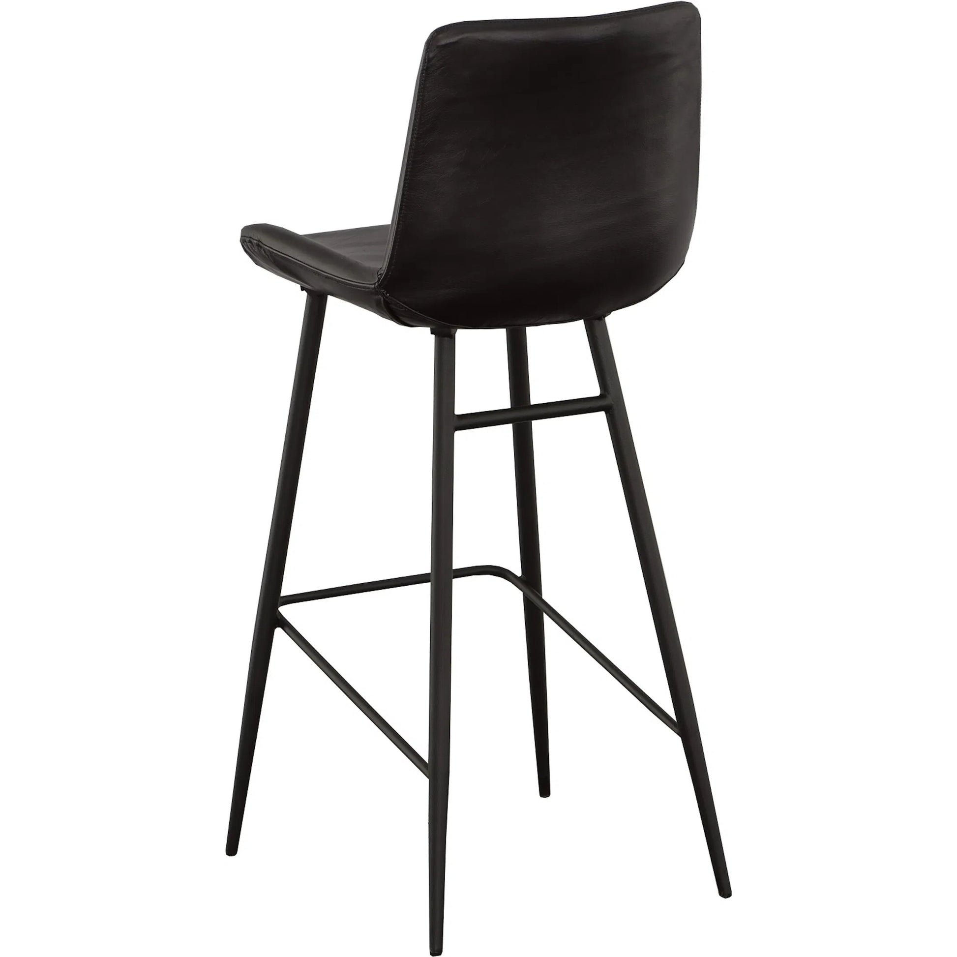 Nadia Leather Bar Stool by Fairfield Chair in black and matte black. Made from metal, leather in a unique style.