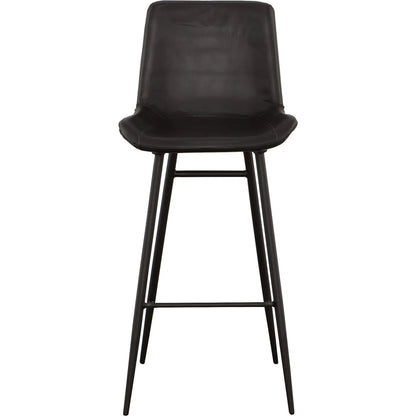Nadia Leather Bar Stool by Fairfield Chair in black and matte black. Made from metal, leather in a unique style.